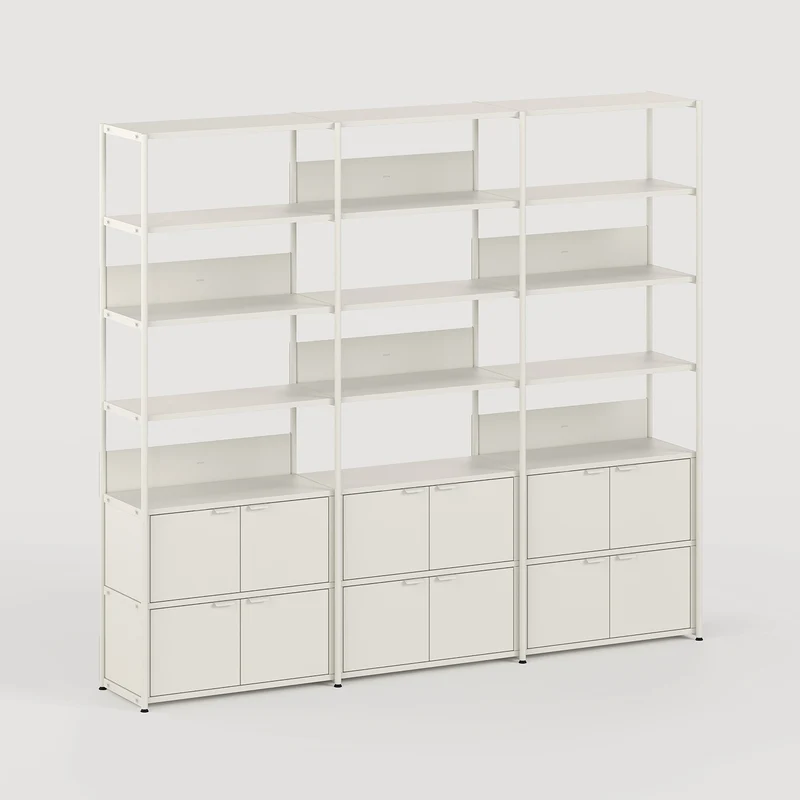 Etagère UNIT - H180 à 215 x L244cm - acier thermolaqué