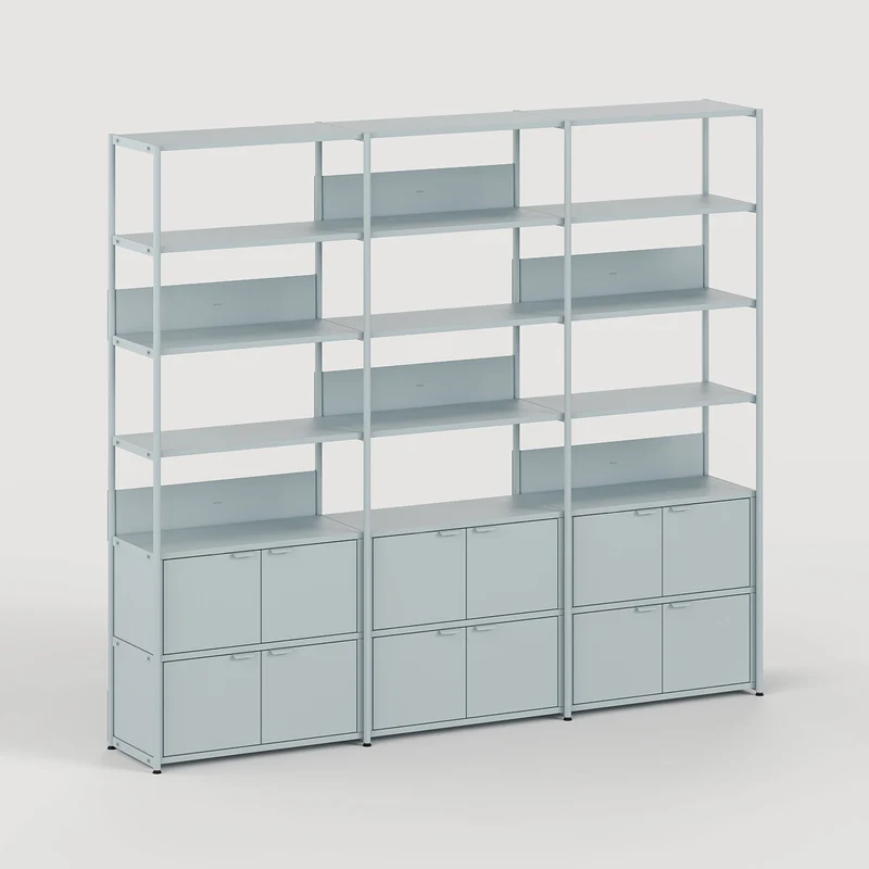 Etagère UNIT - H180 à 215 x L244cm - acier thermolaqué
