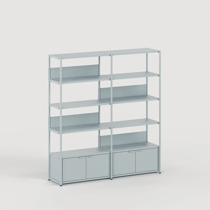 Etagère UNIT - H180 à 215 x L164cm - acier thermolaqué