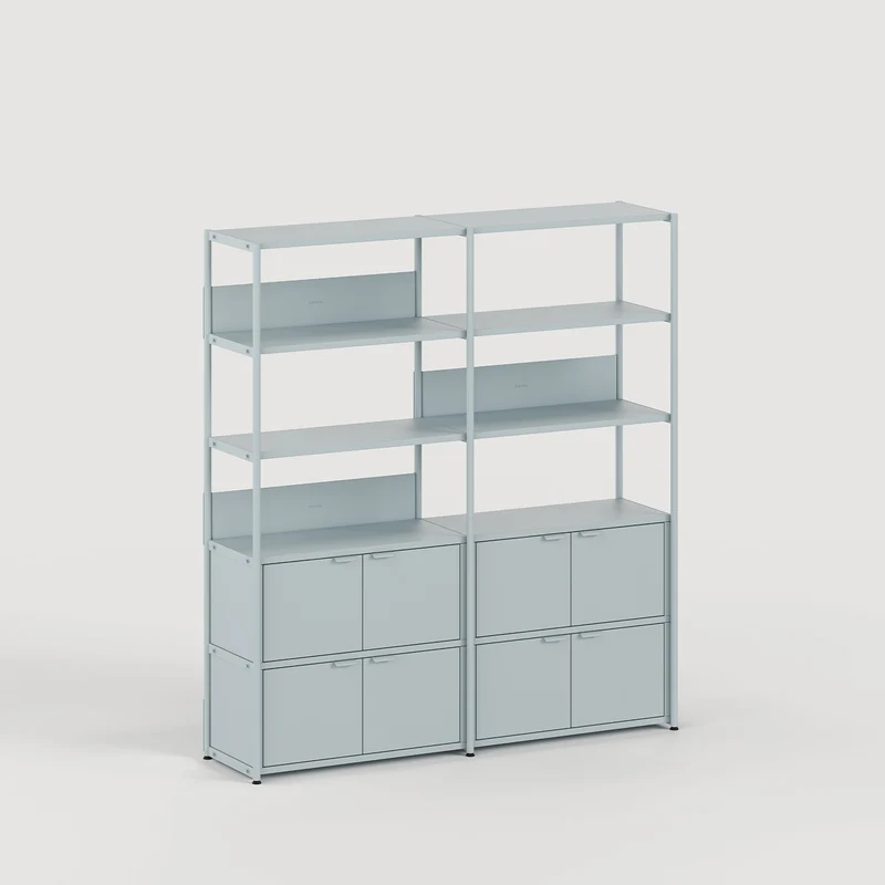 Etagère UNIT - H180 à 215 x L164cm - acier thermolaqué