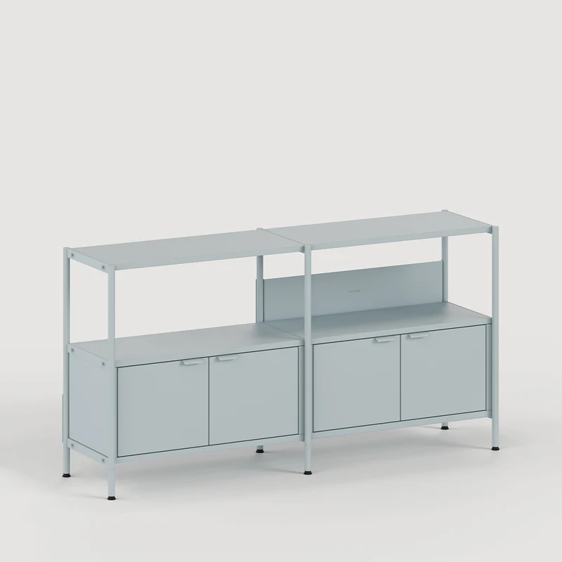 Etagère UNIT - H75 à 85 x L164cm - acier thermolaqué