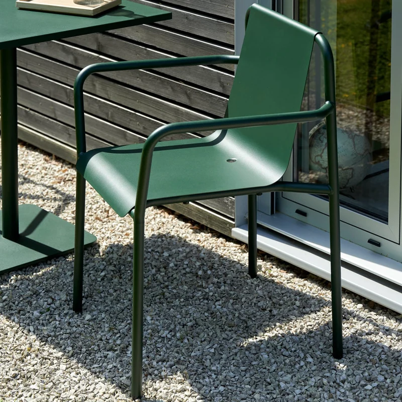 Chaise de jardin PANORAMA avec accoudoirs - acier thermolaqué