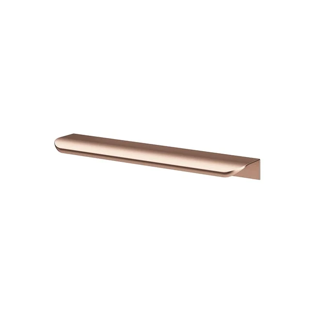 Poignée de meuble Neo, alliage d'aluminium cuivré brossé, entraxe 160 mm