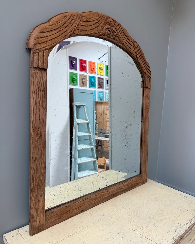 Miroir Art Déco en chêne