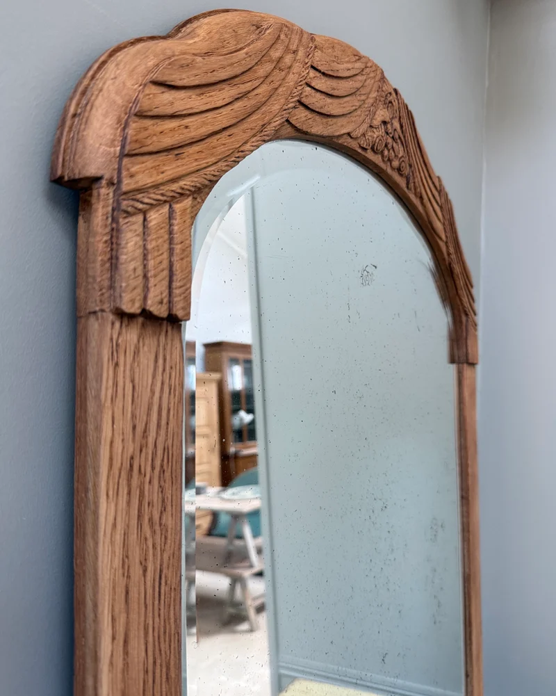 Miroir Art Déco en chêne