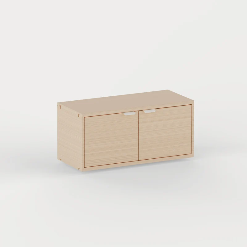Bloc portes, tiroirs et tringle en bois UNIT
