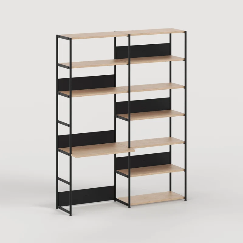 Etagère bureau UNIT - H180 à 215 x L164cm - bois éco-certifié