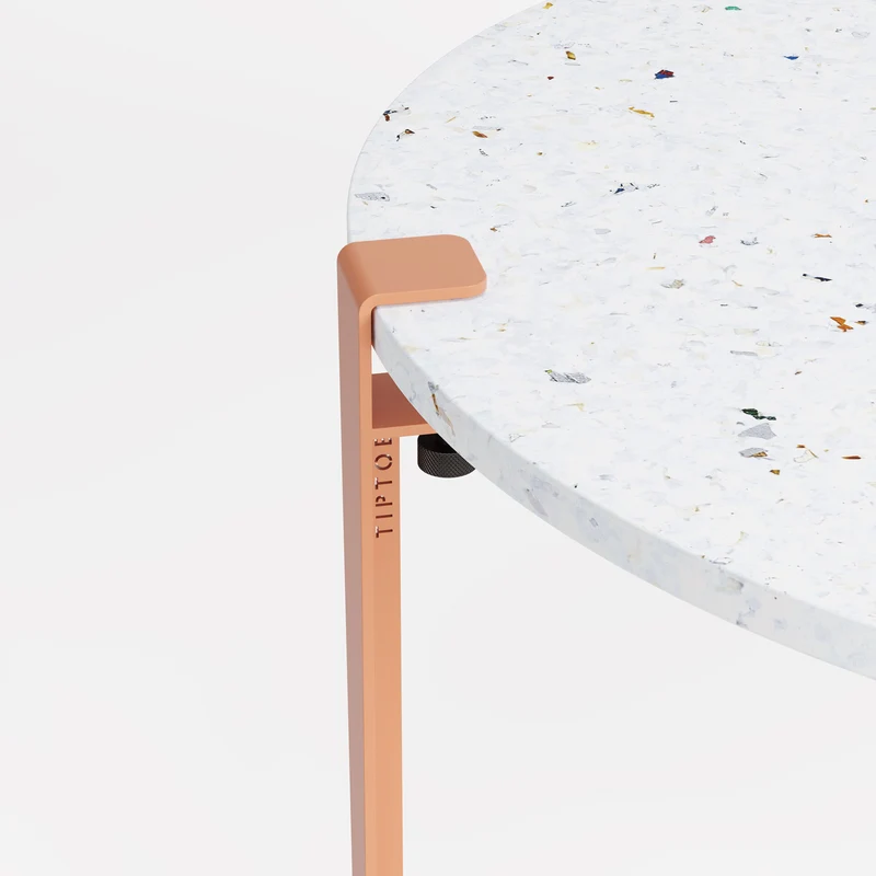 Table basse ronde TIPTOE Ø 80cm - plastique recyclé Venezia