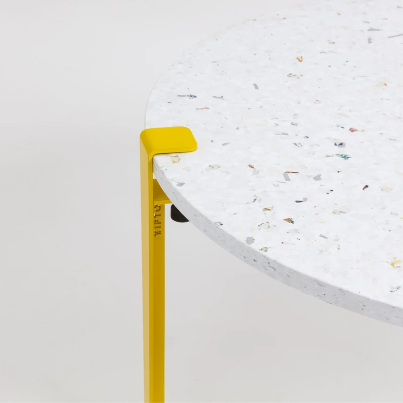 Table basse ronde TIPTOE Ø 80cm - plastique recyclé Venezia