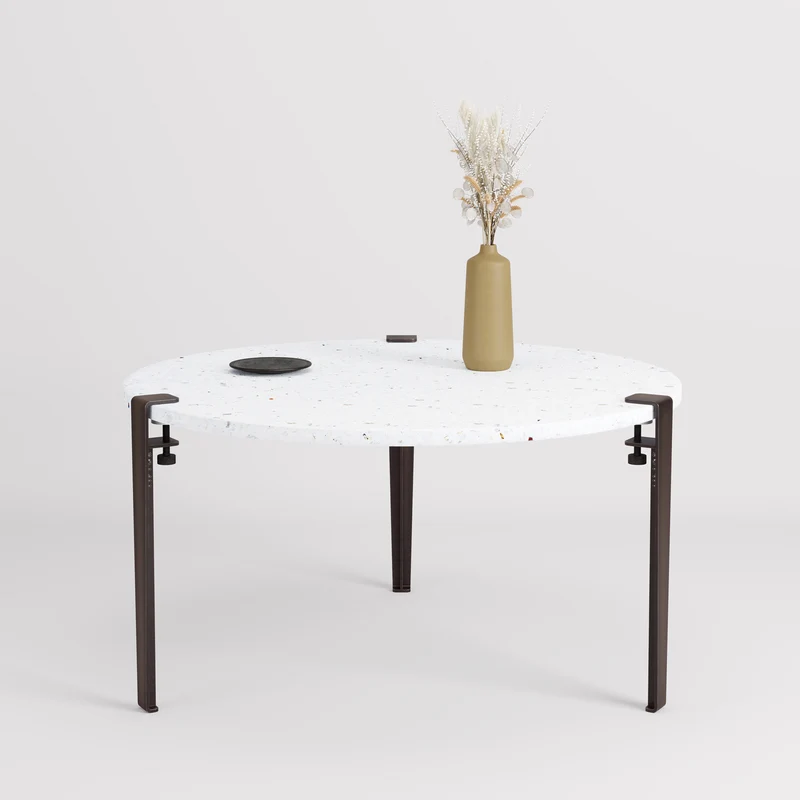 Table basse ronde TIPTOE Ø 80cm - plastique recyclé Venezia