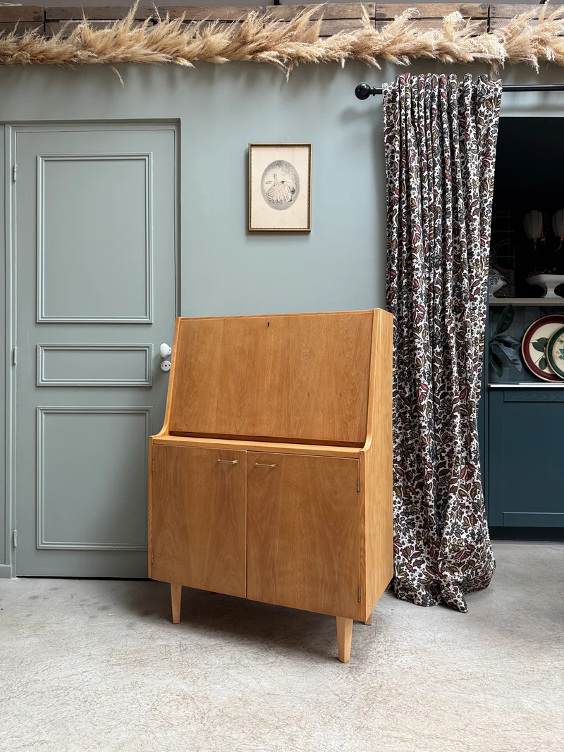 Secrétaire mid-century en chêne