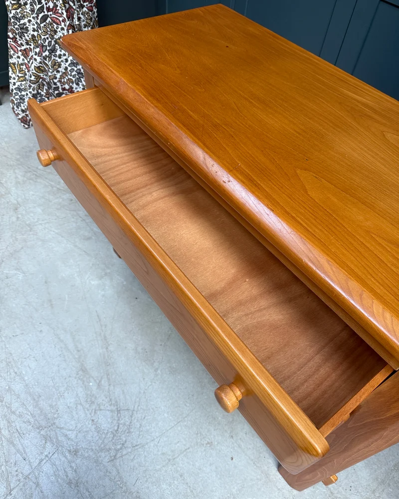 Commode vintage en orme massif