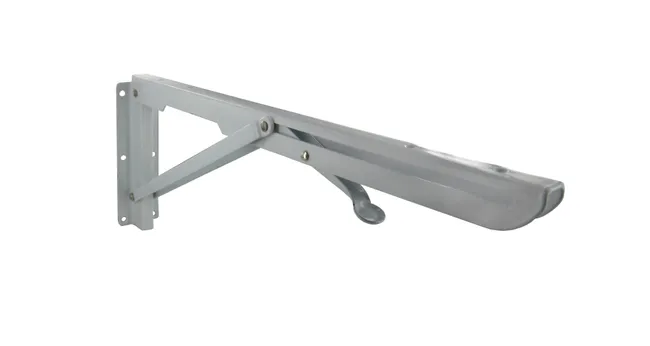 Equerre Escamotable acier epoxy blanc, H.14 x P.40 cm