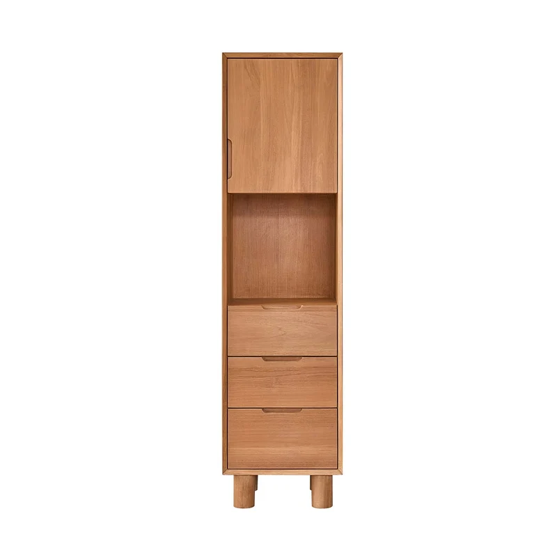 Colonne de salle de bain en teck massif 45 cm