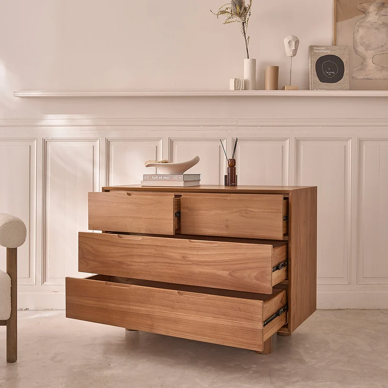 Commode en teck massif 110 cm