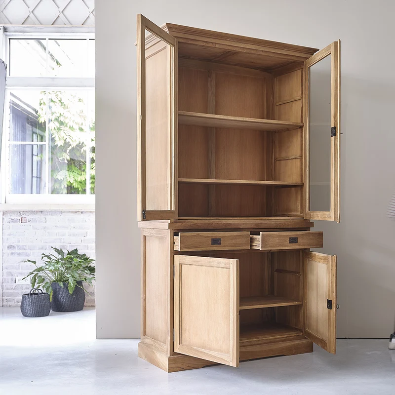 Vaisselier en teck massif 120 cm