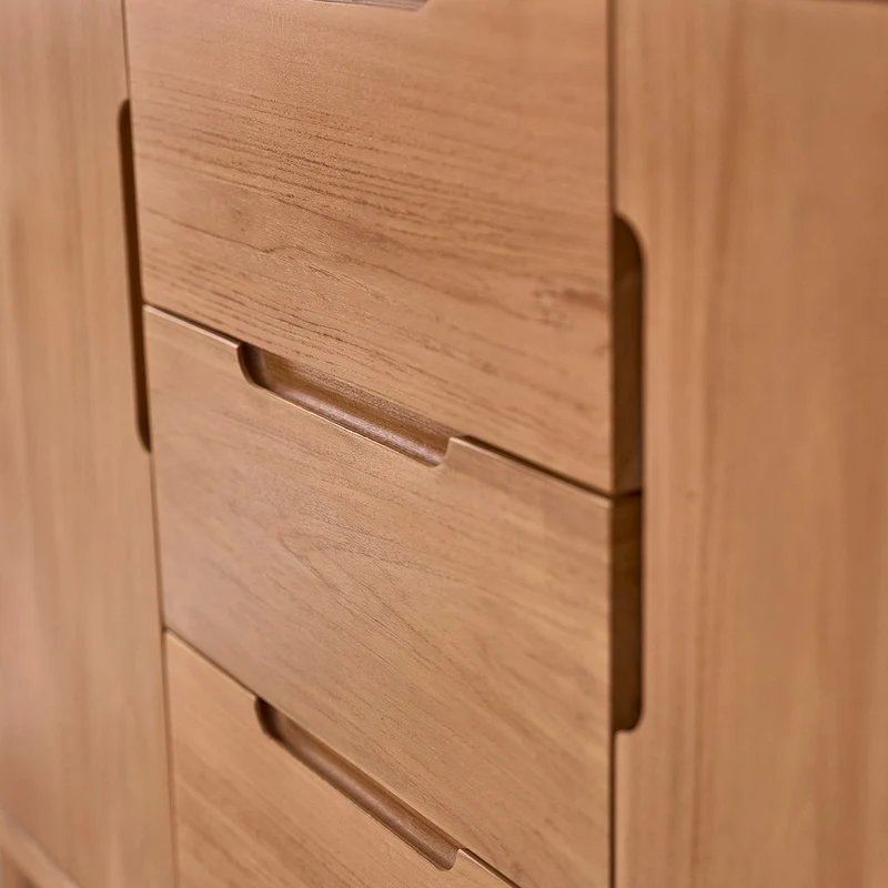Meuble de salle de bain en teck massif 140 cm