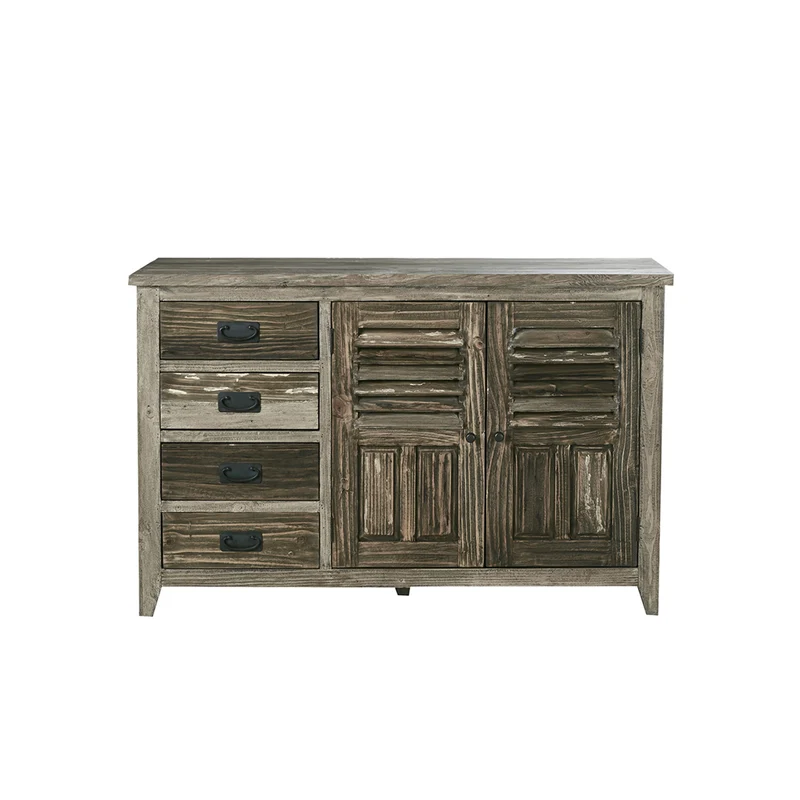 Commode en pin massif recyclé 140 cm