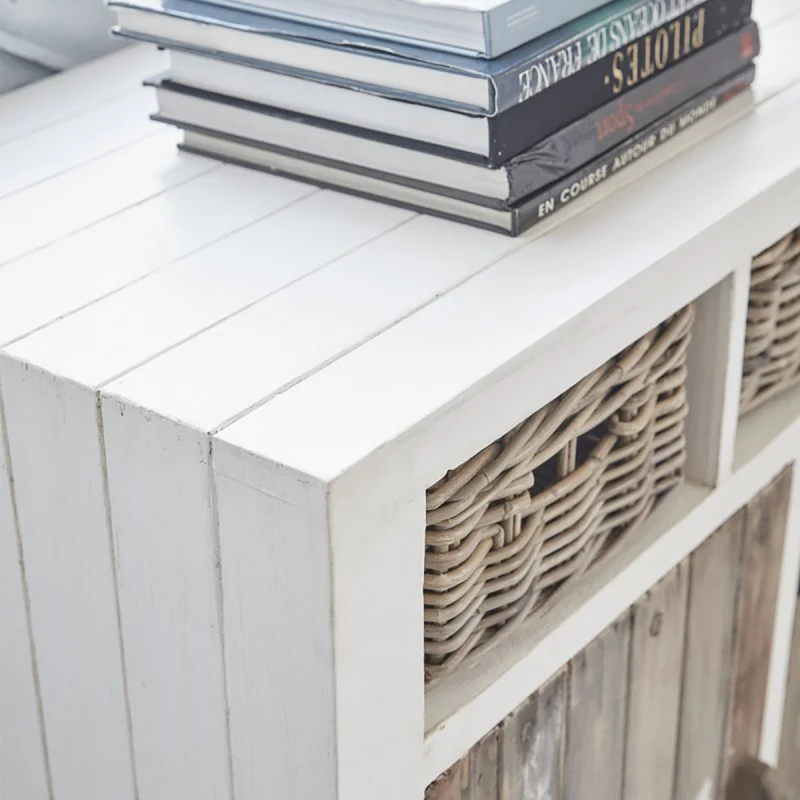 Commode en pin recyclé massif 145 cm