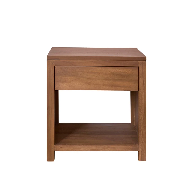 Table de chevet en teck massif 50 cm