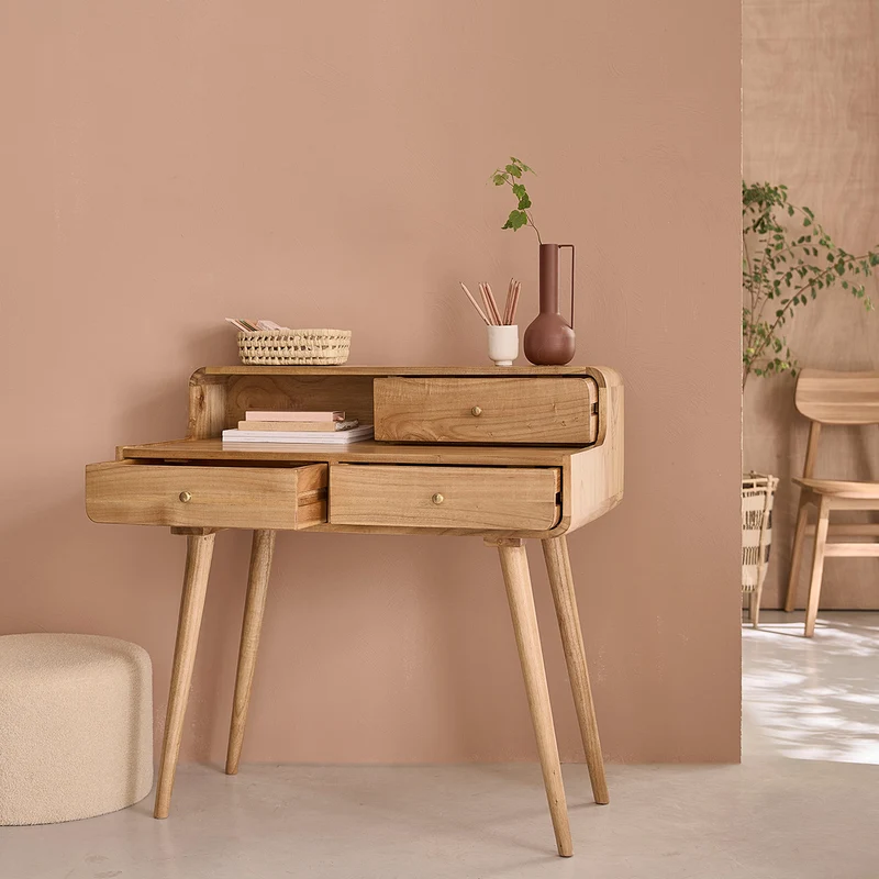 Bureau en mindi massif 90 cm