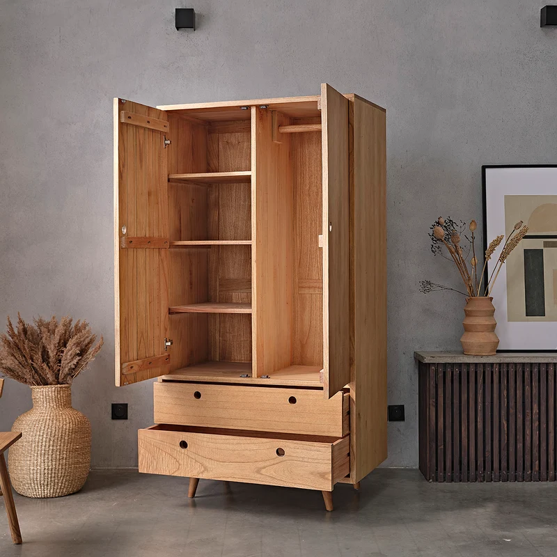Armoire en mindi massif 190 cm