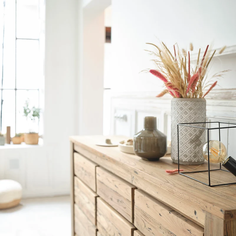 Buffet en teck massif recyclé 160 cm