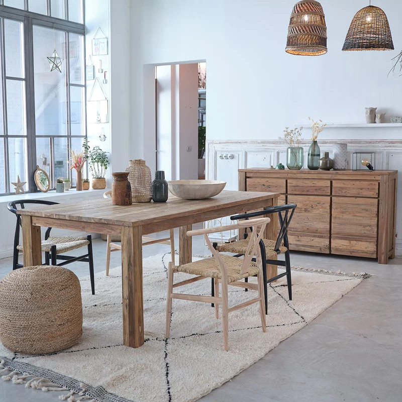 Buffet en teck massif recyclé 160 cm