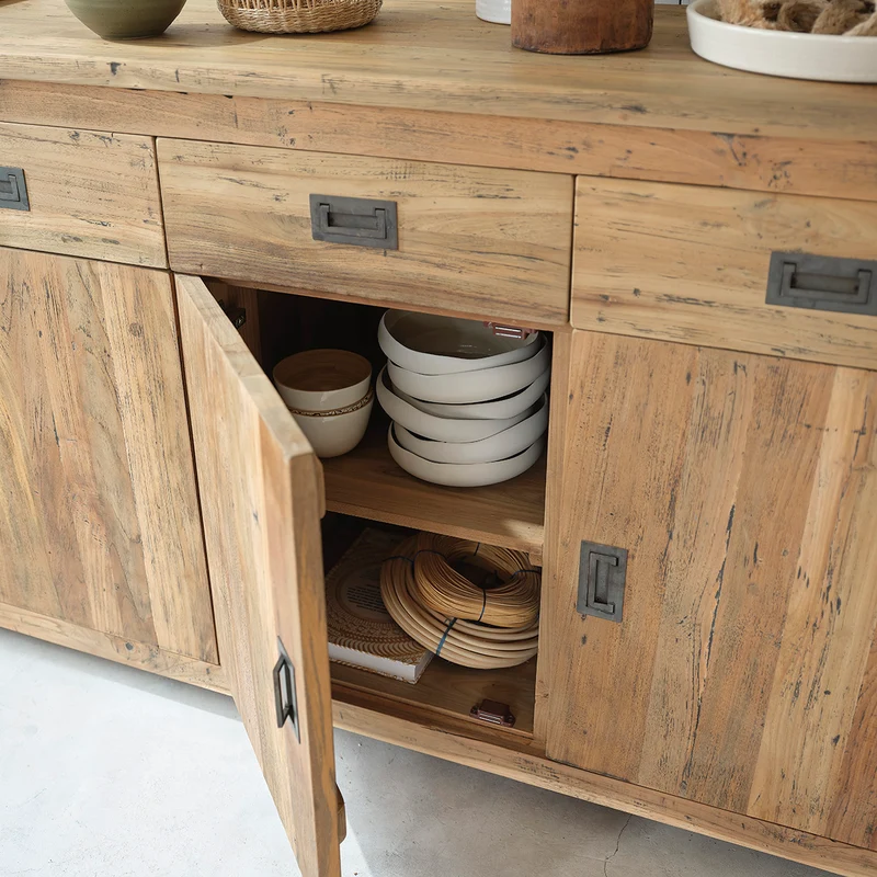 Buffet en teck massif recyclé 200 cm