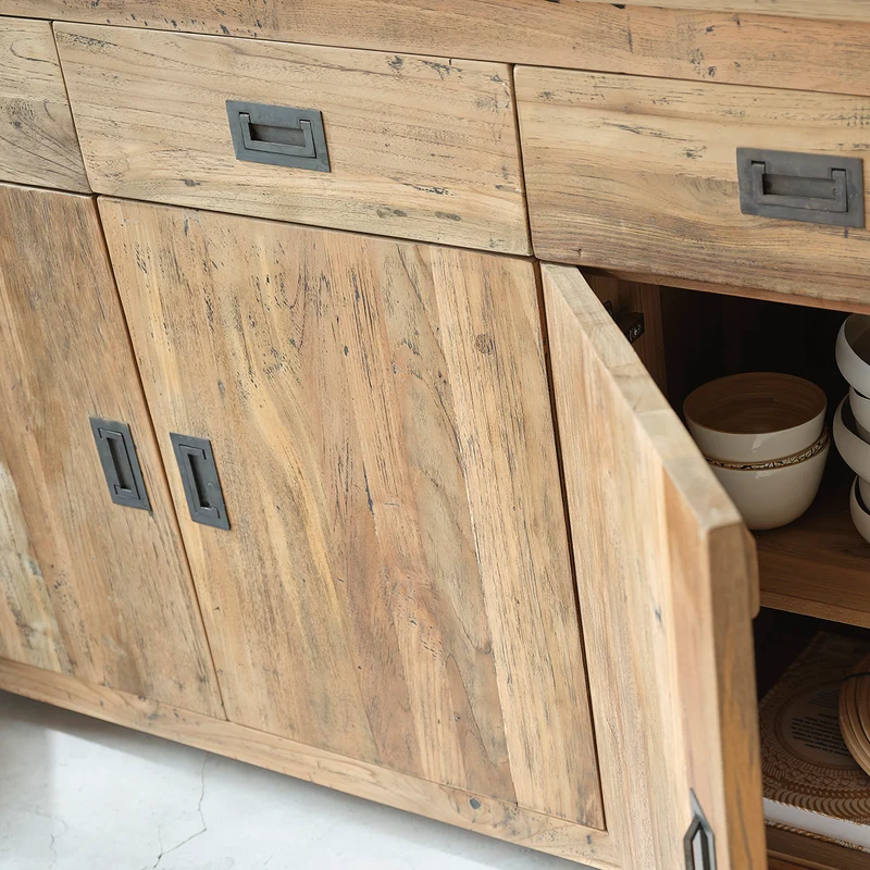 Buffet en teck massif recyclé 200 cm