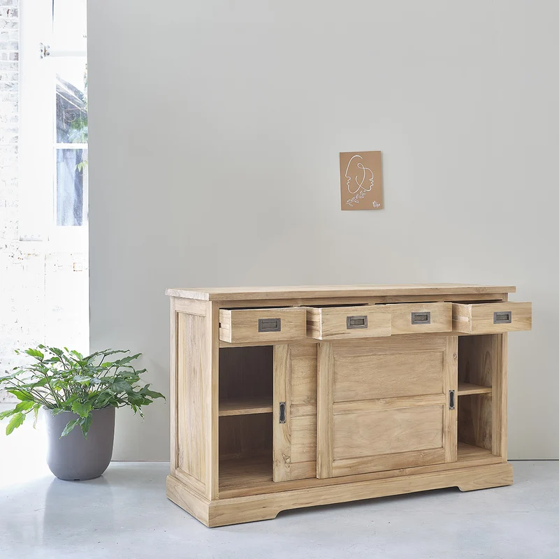 Buffet en teck massif 150 cm