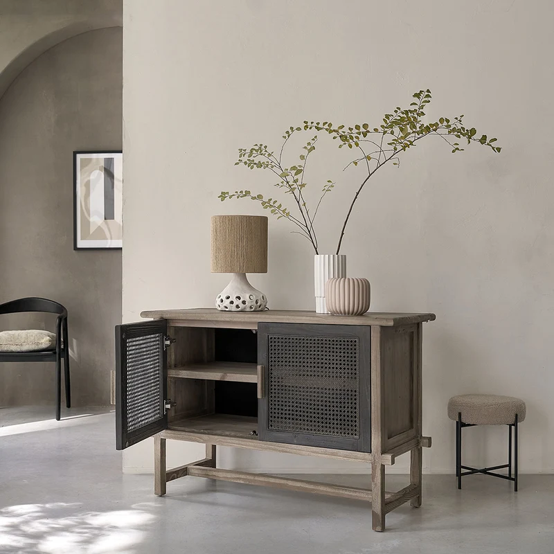 Buffet en bois recyclé massif 120 cm