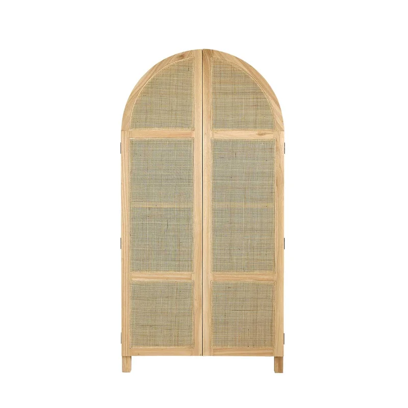 Armoire en mindi massif et cannage 90 cm