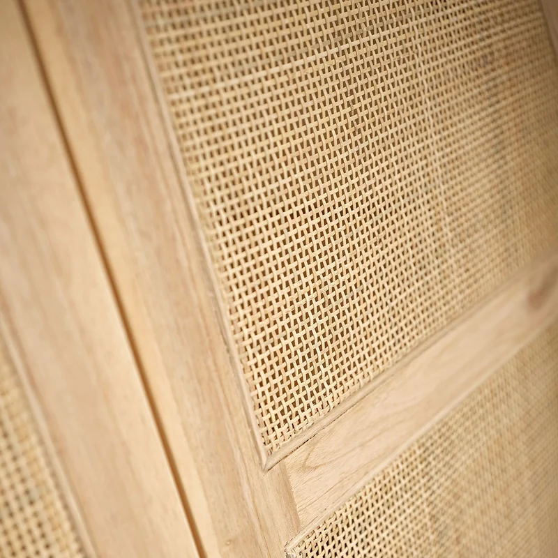 Armoire en mindi massif et cannage 90 cm