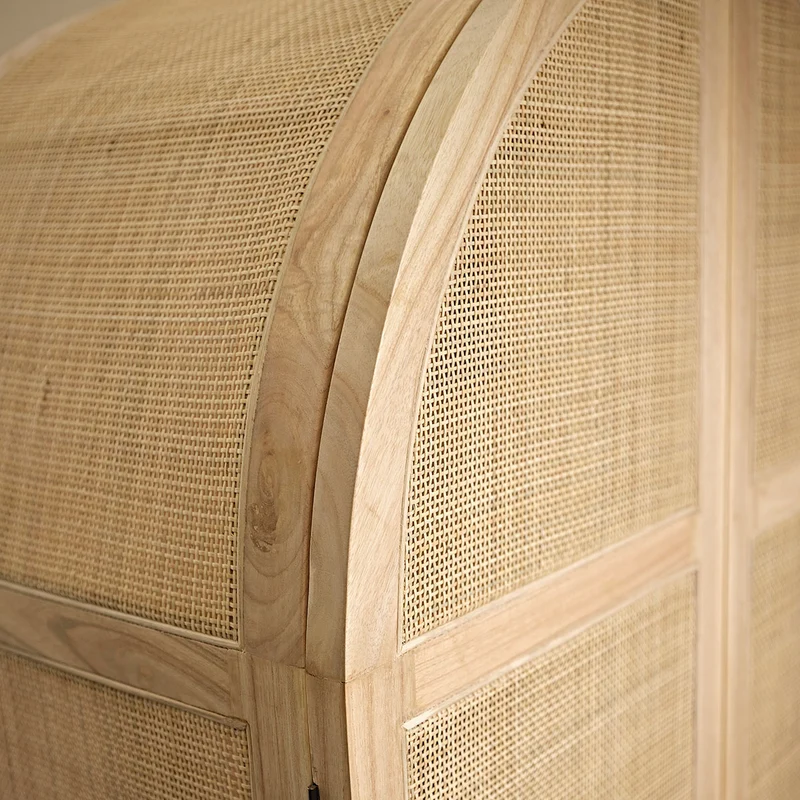 Armoire en mindi massif et cannage 90 cm