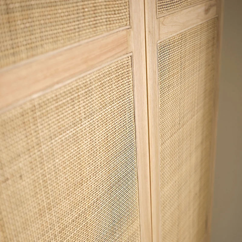 Armoire en mindi massif et cannage 90 cm