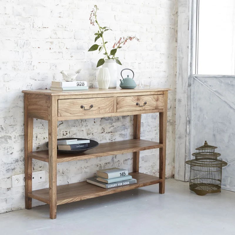 Console en mindi massif 120 cm