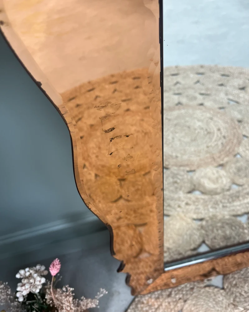 Miroir vénitien rose (grand)