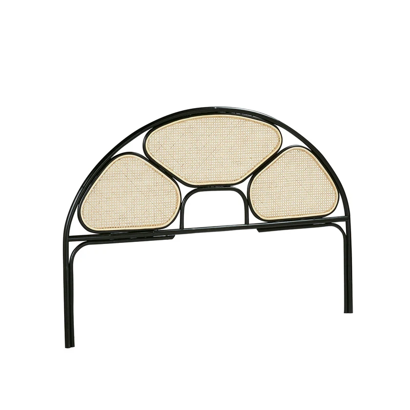 Tête de lit en cannage et rotin noir 160 cm