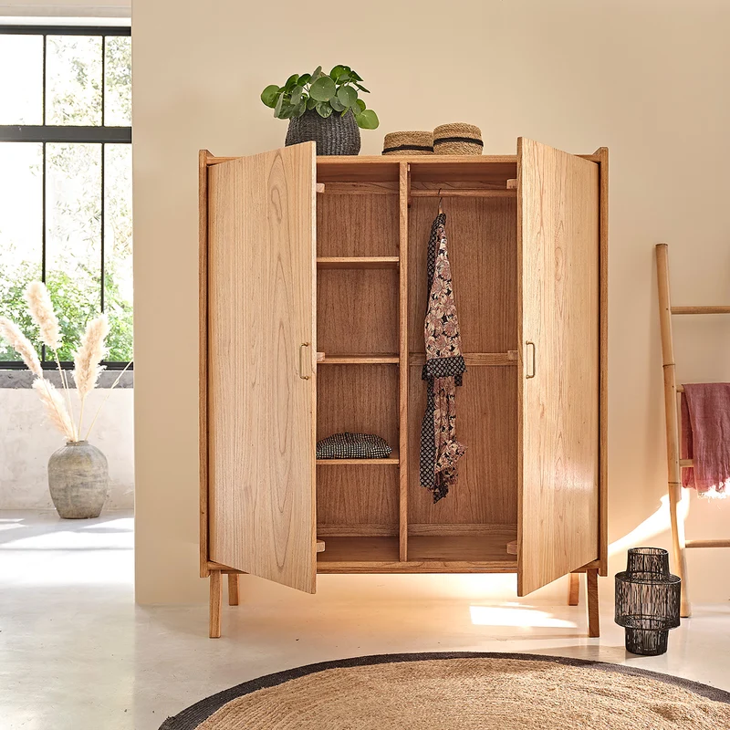 Armoire en mindi massif 180 cm