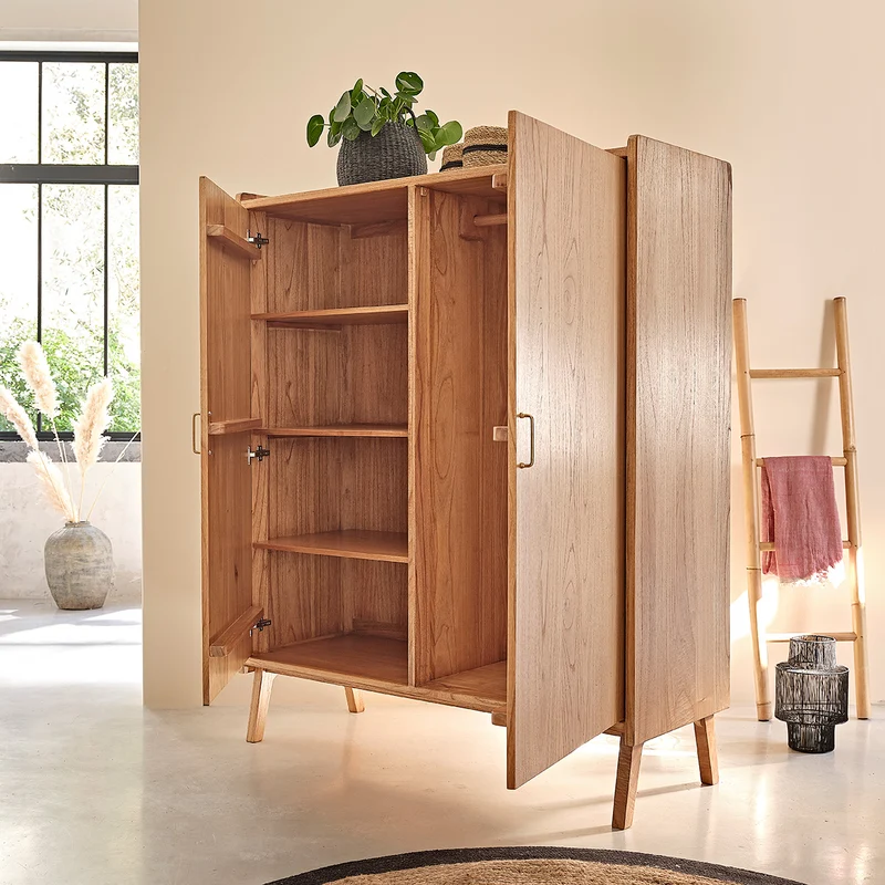 Armoire en mindi massif 180 cm