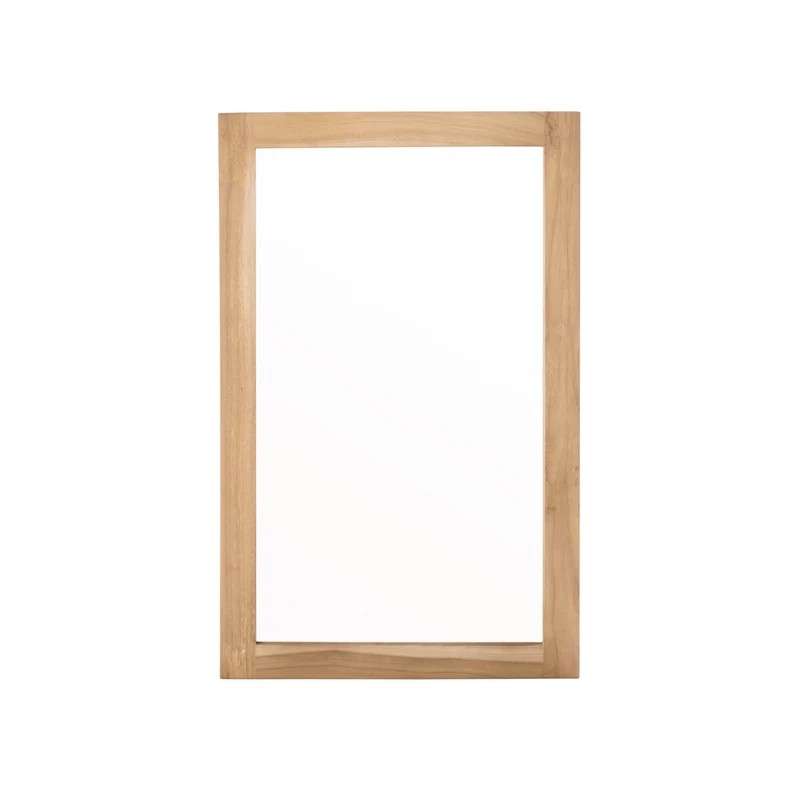Miroir en teck massif rectangulaire 80x50 cm