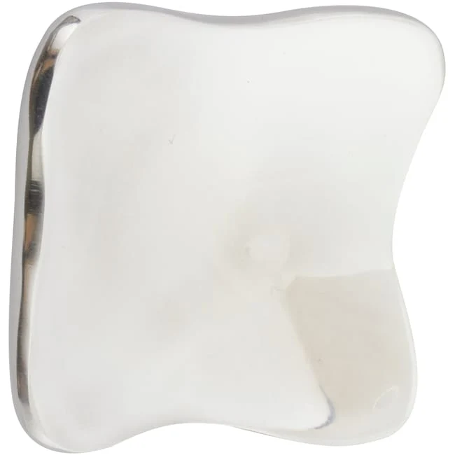 Bouton de meuble Saturne, aluminium argent
