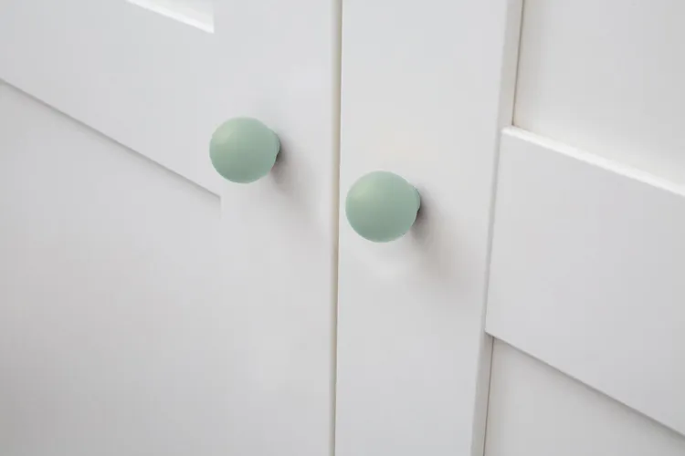 Bouton de meuble rond Boule, abs vert mat, Diam.25 mm
