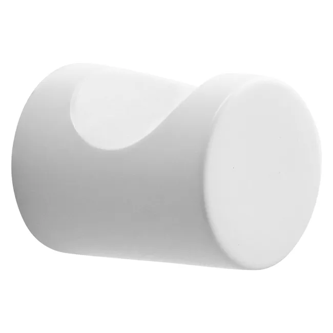 Bouton de meuble rond Simi, zamak blanc peint, Diam.20 mm