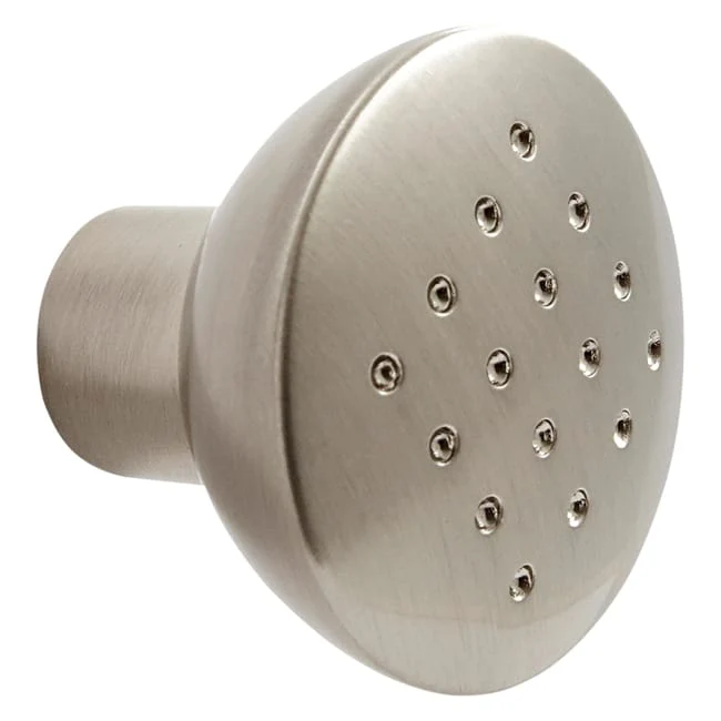 Bouton de meuble rond Louna, zamak argent brossé, Diam.32 mm