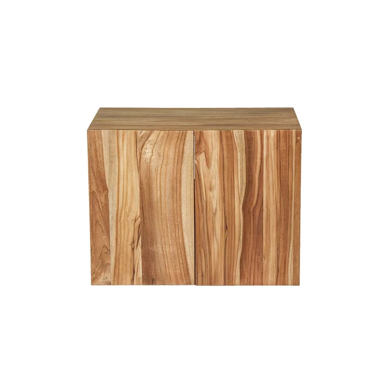 Meuble sous vasque en teck massif suspendu 80 cm