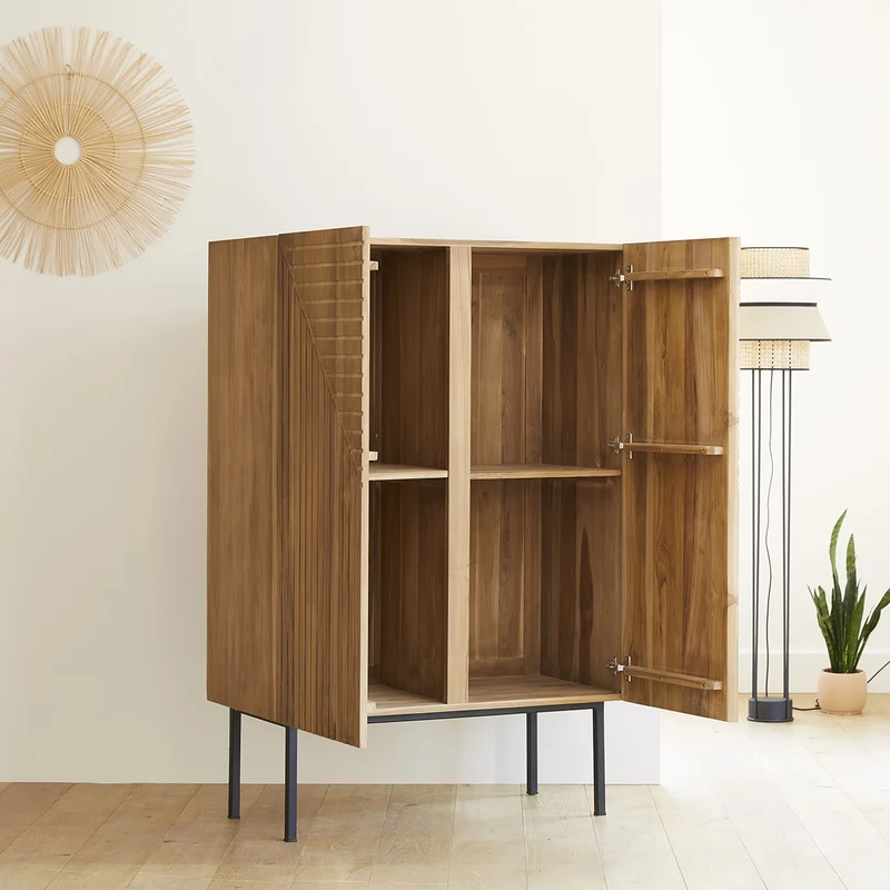 Armoire en teck massif 100 cm