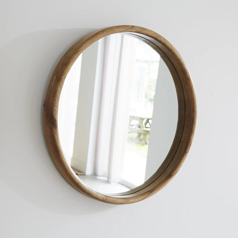 Miroir en mindi massif rond Ø50 cm