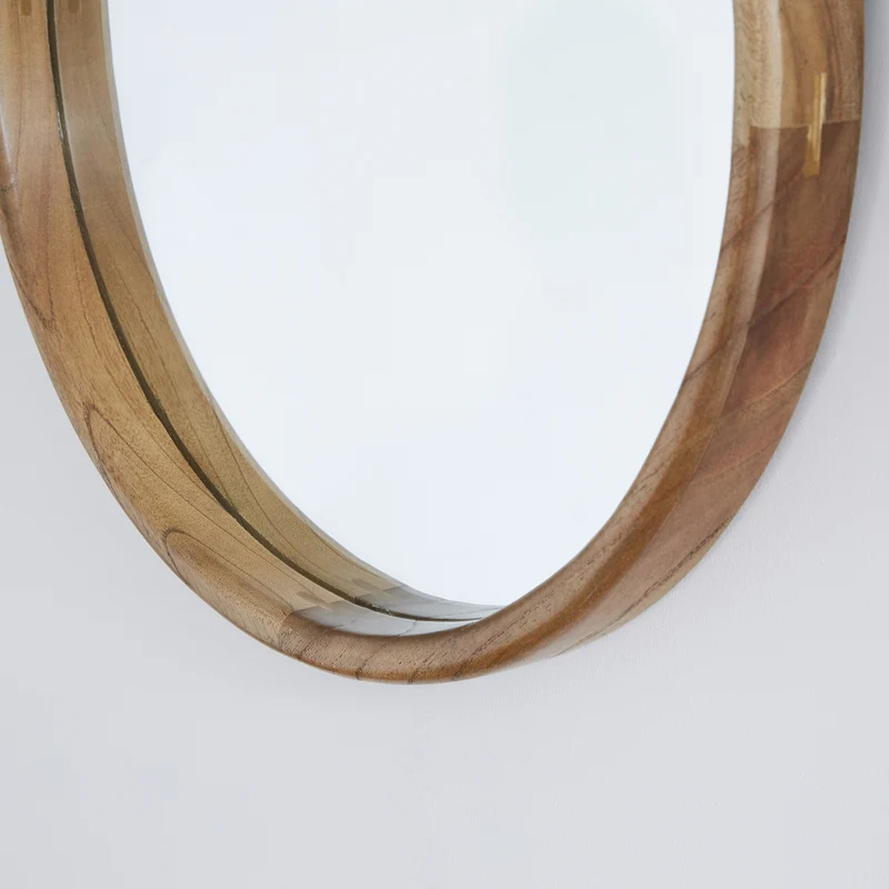 Miroir en mindi massif rond Ø50 cm
